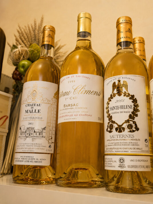 foto di Sauternes per indicare la sezione Vini da dessert & meditazione nel sito Vaniglia e cannella