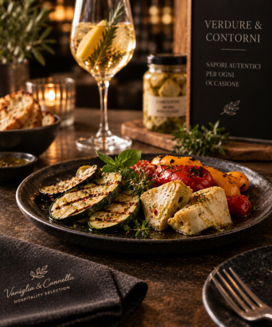 foto di tagliere con verdure grigliate per aperitivo per indicare la sezione Verdure & contorni del sito Vaniglia e cannella
