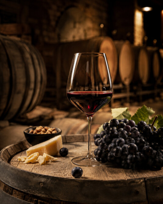 foto di calice di vino rosso che sta ad indicare la sezione Vini Rossi del sito Vaniglia e cannella